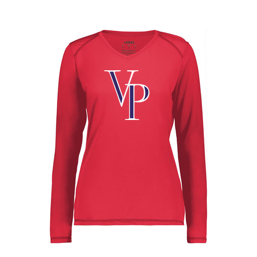 [6847.083.XS-LOGO3] Women's SoftTouch Long Sleeve (Female Adult XS, Red, Logo 3)