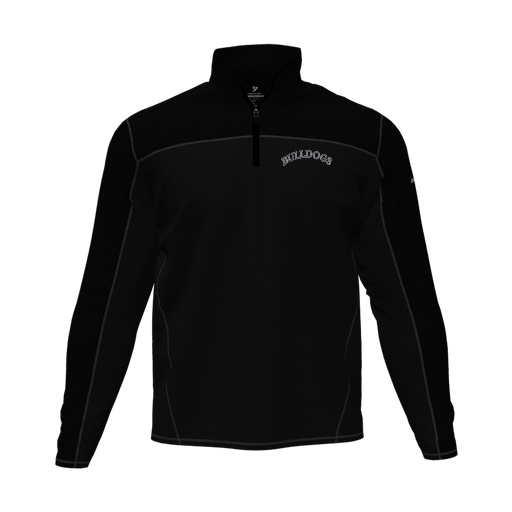 [CUS-DFW-QTRZ-PER-LSL-BLK-AS-LOGO1] Quarter Zip Pullover (Adult S, Black, Logo 1)