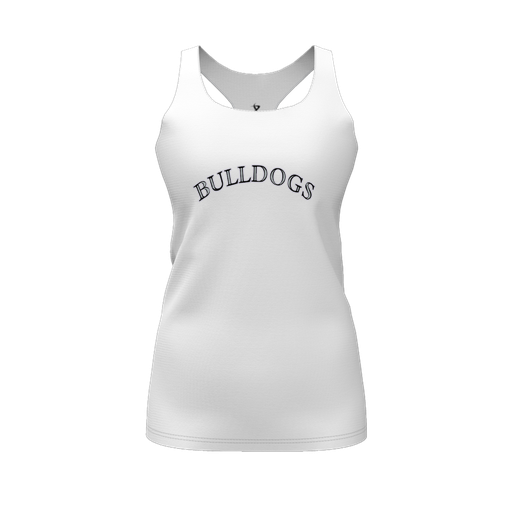 [FT0TRBWH-FYS-LOGO1] Decker Racerback Tank Top (Female Youth S, White, Logo 1)