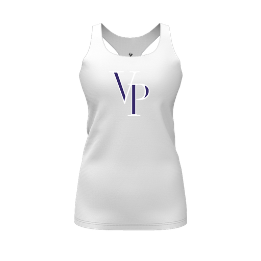 [CUS-DFW-RCBK-PER-WHT-FYS-LOGO3] Racerback Tank Top (Female Youth S, White, Logo 3)