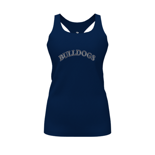 [FT0TRBNV-FYS-LOGO1] Decker Racerback Tank Top (Female Youth S, Navy, Logo 1)