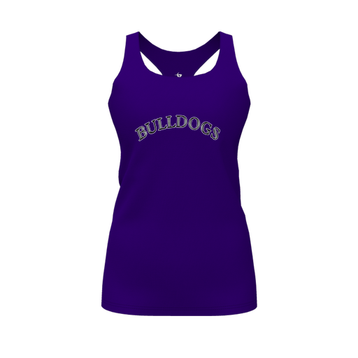 [FT0TRBPP-FYS-LOGO1] Decker Racerback Tank Top (Female Youth S, Purple, Logo 1)