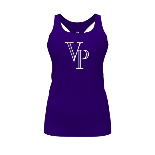 [CUS-DFW-RCBK-PER-PUR-FYS-LOGO3] Racerback Tank Top (Female Youth S, Purple, Logo 3)