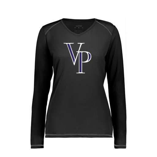 [6847.080.XS-LOGO3] Women's SoftTouch Long Sleeve (Female Adult XS, Black, Logo 3)