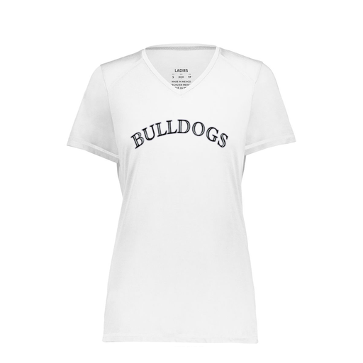 [6844.005.XS-LOGO1] Women's SoftTouch Short Sleeve (Female Adult XS, White, Logo 1)