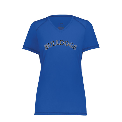 [6844.060.XS-LOGO1] Women's SoftTouch Short Sleeve (Female Adult XS, Royal, Logo 1)