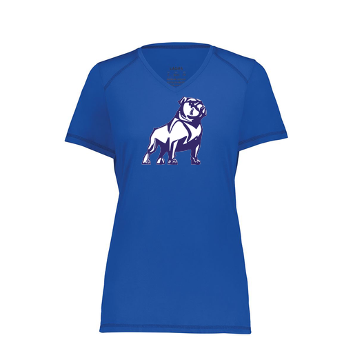 [6844.060.XS-LOGO2] Women's SoftTouch Short Sleeve (Female Adult XS, Royal, Logo 2)