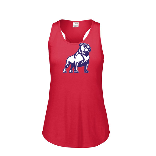 [3078.V96.S-LOGO2] Ladies Tri Blend Tank Top (Female Adult S, Red, Logo 2)