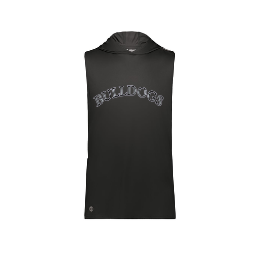 [222590.080.XS-LOGO1] Men's CoolDry Sleeveless Hoodie (Adult XS, Black, Logo 1)