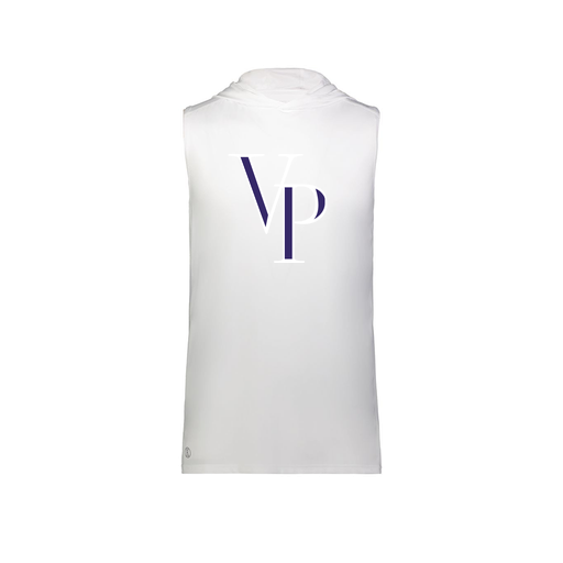 [222590.005.XS-LOGO3] Men's CoolDry Sleeveless Hoodie (Adult XS, White, Logo 3)