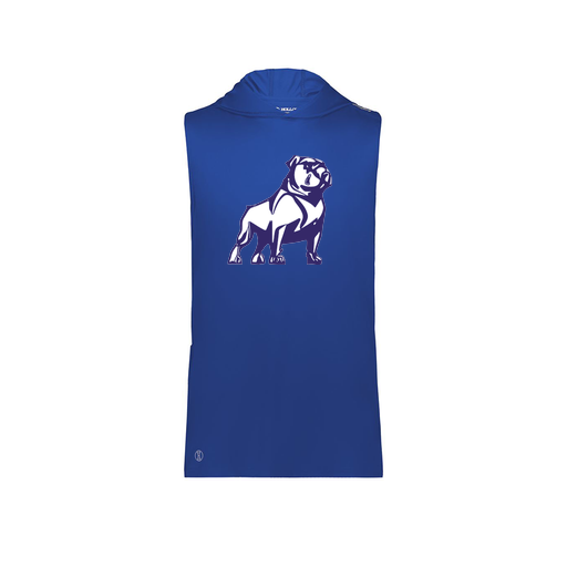 [222590.060.XS-LOGO2] Men's CoolDry Sleeveless Hoodie (Adult XS, Royal, Logo 2)