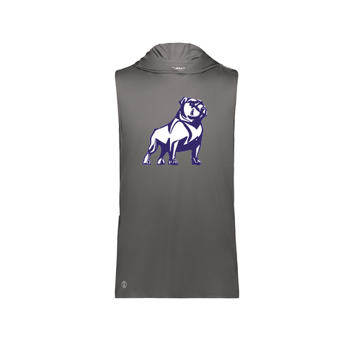 [222590.98D.XS-LOGO2] Men's CoolDry Sleeveless Hoodie (Adult XS, Gray, Logo 2)