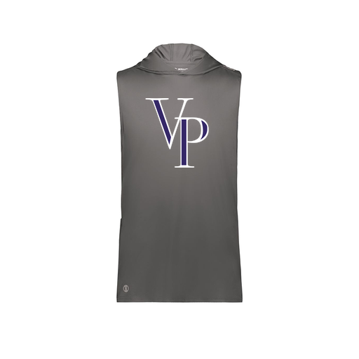 [222590.98D.XS-LOGO3] Men's CoolDry Sleeveless Hoodie (Adult XS, Gray, Logo 3)