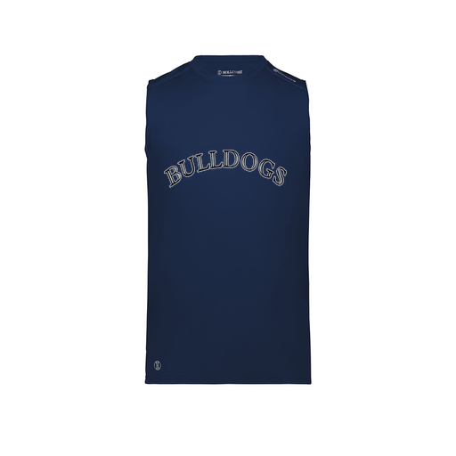 [222593.065.S-LOGO1] Men's CoolDry TankTop (Adult S, Navy, Logo 1)