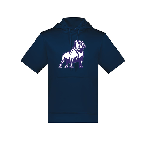 [6871.065.S-LOGO2] Men's Dri Fit Short Sleeve Hoodie (Adult S, Navy, Logo 2)