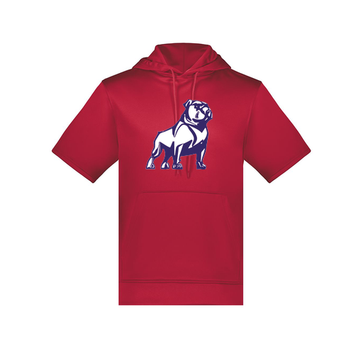 [6871.083.S-LOGO2] Men's Dri Fit Short Sleeve Hoodie (Adult S, Red, Logo 2)