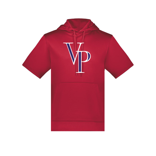 [6871.083.S-LOGO3] Men's Dri Fit Short Sleeve Hoodie (Adult S, Red, Logo 3)