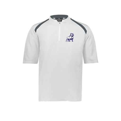 [229581-AS-WHT-LOGO2] Men's Dugout Short Sleeve Pullover (Adult S, White, Logo 2)