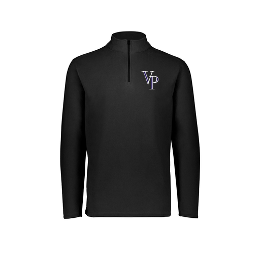 [6863.080.XS-LOGO3] Men's MicroFleece 1/4 Zip Pullover (Adult XS, Black, Logo 3)