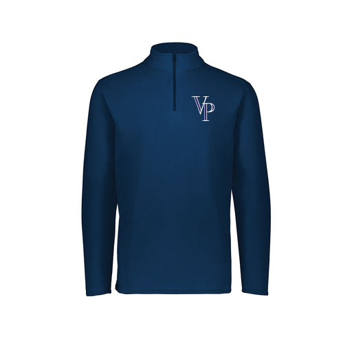 [6863.065.XS-LOGO3] Men's MicroFleece 1/4 Zip Pullover (Adult XS, Navy, Logo 3)