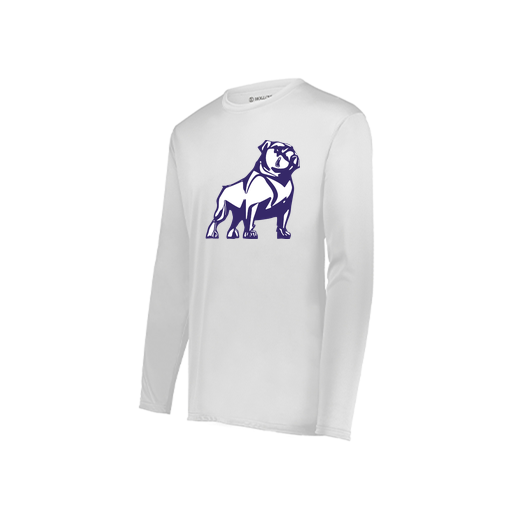 [222822.005.XS-LOGO2] Men's LS Smooth Sport Shirt (Adult XS, White, Logo 2)