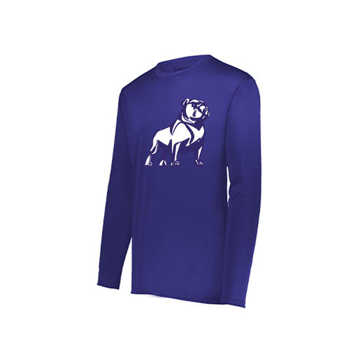 [222822.747.XS-LOGO2] Men's LS Smooth Sport Shirt (Adult XS, Purple, Logo 2)