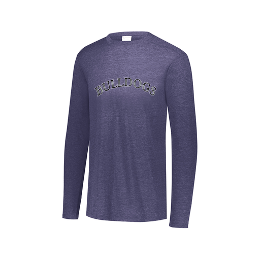 [FTLCUBNV-AXS-LOGO1] Decker Men's Tri-Blend T-Shirt - Long Sleeve (Adult XS, Navy, Logo 1)