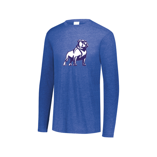 [FTLCUBRY-AXS-LOGO2] Decker Men's Tri-Blend T-Shirt - Long Sleeve (Adult XS, Royal, Logo 2)
