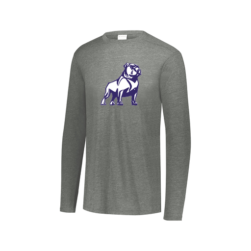 [FTLCUBGY-AXS-LOGO2] Decker Men's Tri-Blend T-Shirt - Long Sleeve (Adult XS, Gray, Logo 2)