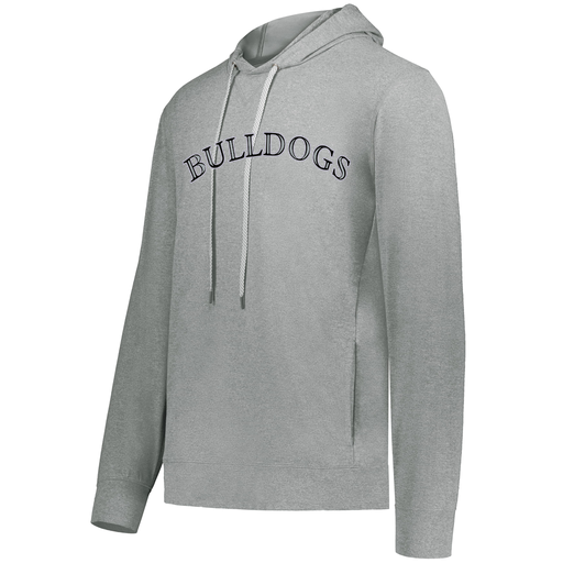 [222598.E83.S-LOGO1] Men's Ventura Thin Knit Hoodie (Adult S, Silver, Logo 1)