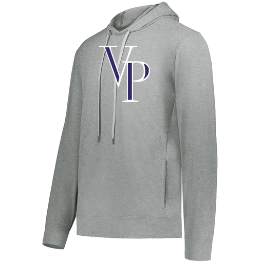 [222598.E83.S-LOGO3] Men's Ventura Thin Knit Hoodie (Adult S, Silver, Logo 3)