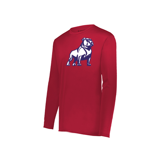 [222823.083.S-LOGO2] Youth LS Smooth Sport Shirt (Youth S, Red, Logo 2)