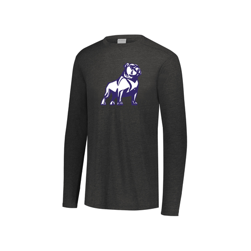 [FTLCUBBK-YS-LOGO2] Decker Youth Tri-Blend T-Shirt - Long Sleeve (Youth S, Black, Logo 2)