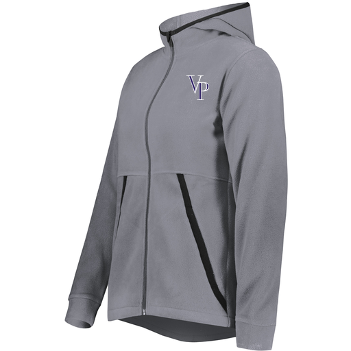 [6860.059.XS-LOGO3] Ladies Chill Full Zip Fleece (Female Adult XS, Gray, Logo 3)