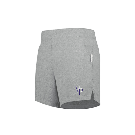 [223704.013.XS-LOGO3] LADIES VENTURA SOFT KNIT SHORTS (Female Adult XS, Silver, Logo 3)