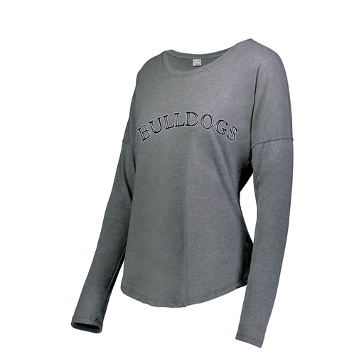 [3077.013.XS-LOGO1] Ladies LS Ultra-blend T-Shirt (Female Adult XS, Gray, Logo 1)