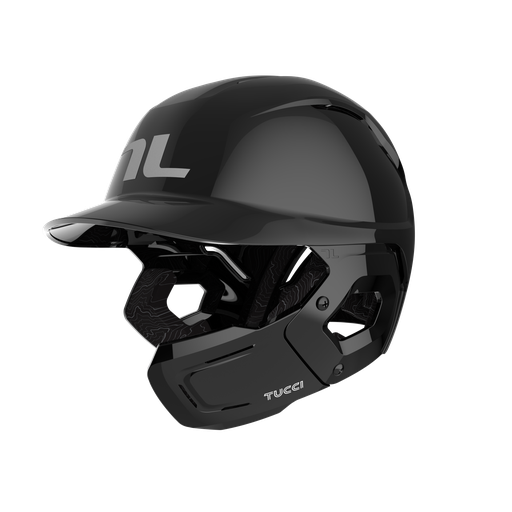 [34100023H06206] Potenza Batting Helmet with Jaw Flap (XS/S, Gloss Black, Right-Handed)